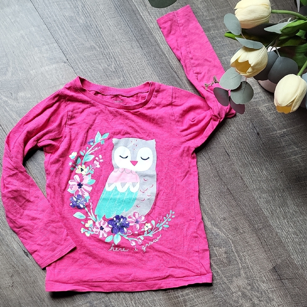 Carter's Pink Owl Long Sleeve Tee